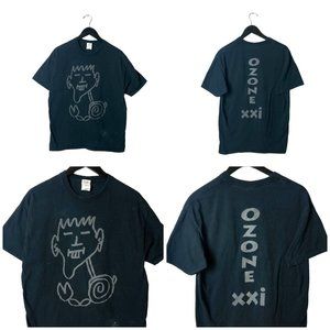 00s Vintage Gildan Ozone XXI T Shirt Illustration Drawing Graphic Tee Large L
